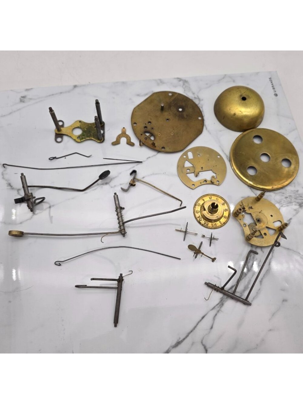 Antique Clock Parts Lot For Repair Or Crafting Projects